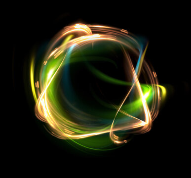 Vivid abstract background. Beautiful swirl trail effect frame.  .Mystical portal. Bright sphere lens. Rotating lines. Glow ring. .Magic  ball. Led spiral. Glint lines. Focus place. Illusory flash.
