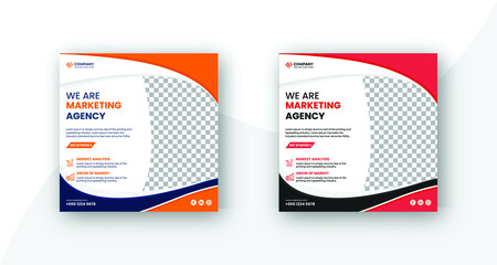 Corporate business agency for digital marketing and business sale promo Social Media Post Template design 
