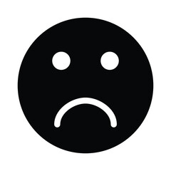 unhappy emoji Isolated Vector icon which can easily modify or edit

