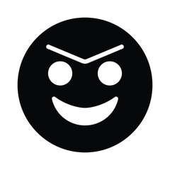 Evil emoji Isolated Vector icon which can easily modify or edit

