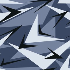 Blue Abstract seamless grunge pattern for boy. Urban style modern background with lightning, dots and splashes elements. Drive and speed modern creative wallpaper for guys.			