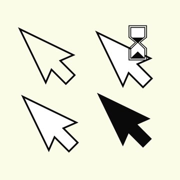 set of mouse cursor arrows. vector arrows
