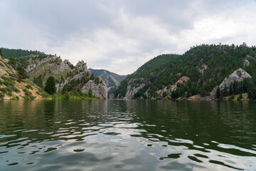Missouri River near Helena, MT on a cloudy summer day - Gates of the Mountains Wilderness Area - Helena-Lewis and Clark National Forest
