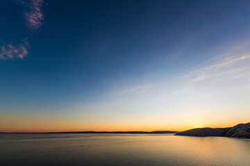 Sunset over the sea