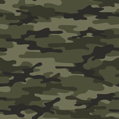 Fototapeta premium green modern army vector camouflage print, seamless pattern for clothing headband or print. 