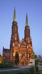Cathedral of St. Michael Archangel and St. Florian Marty in Warsaw. Poland - obrazy, fototapety, plakaty