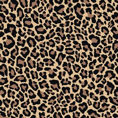 vector print leopard. seamless print of leopard skin. pattern of animal skins for clothing or print. feline family 