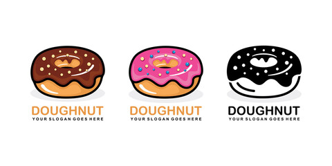 Doughnut logo design vector illustration