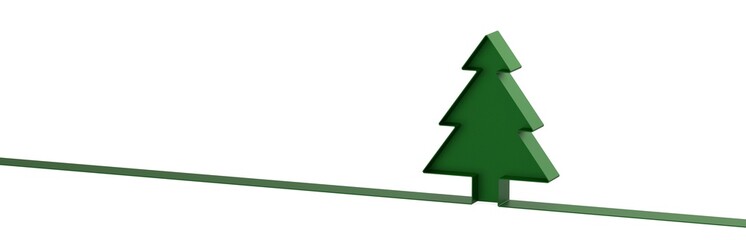 Abstract winter scene with christmas tree