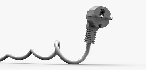 Electric plug isolated  modern basic