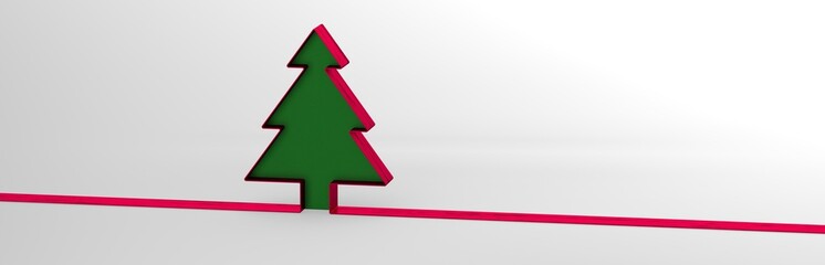 Obraz premium modern merry christmas card modern 3d minimal