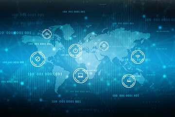 Digital Abstract technology background,2d illustration