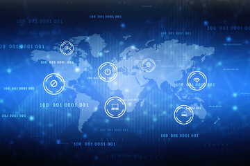 Digital Abstract technology background,2d illustration