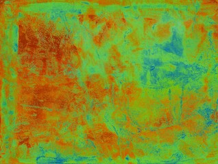 Multicolored watercolor background. Transparent lines and spots. Paint leaks and ombre effects. Abstract hand-painted image.