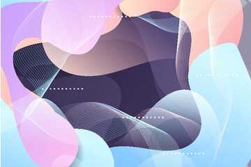 3D abstract background with outlined paper shapes. Vector design layout for business presentations, flyers, posters and invitations.