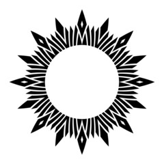 Decorative geometric circle pattern for round frame.