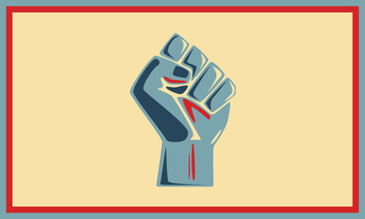 International Human Rights Day. Global equality social diversity concept. Annual holiday celebrated on December 10. Symbol of social freedom and peace on beige background with red and blue frame.