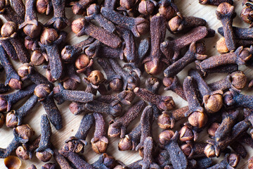 cloves lying on the countertop by day, texture