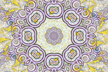Abstract fractal art background in illustration space geometry.