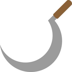 Sickle Icon, Flat style. - Vector