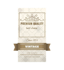 Premium Vintage Label Composition