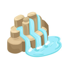 Jungle Stones Waterfall Composition