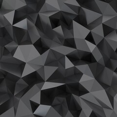 3D rendering of silver color triangle polygonal