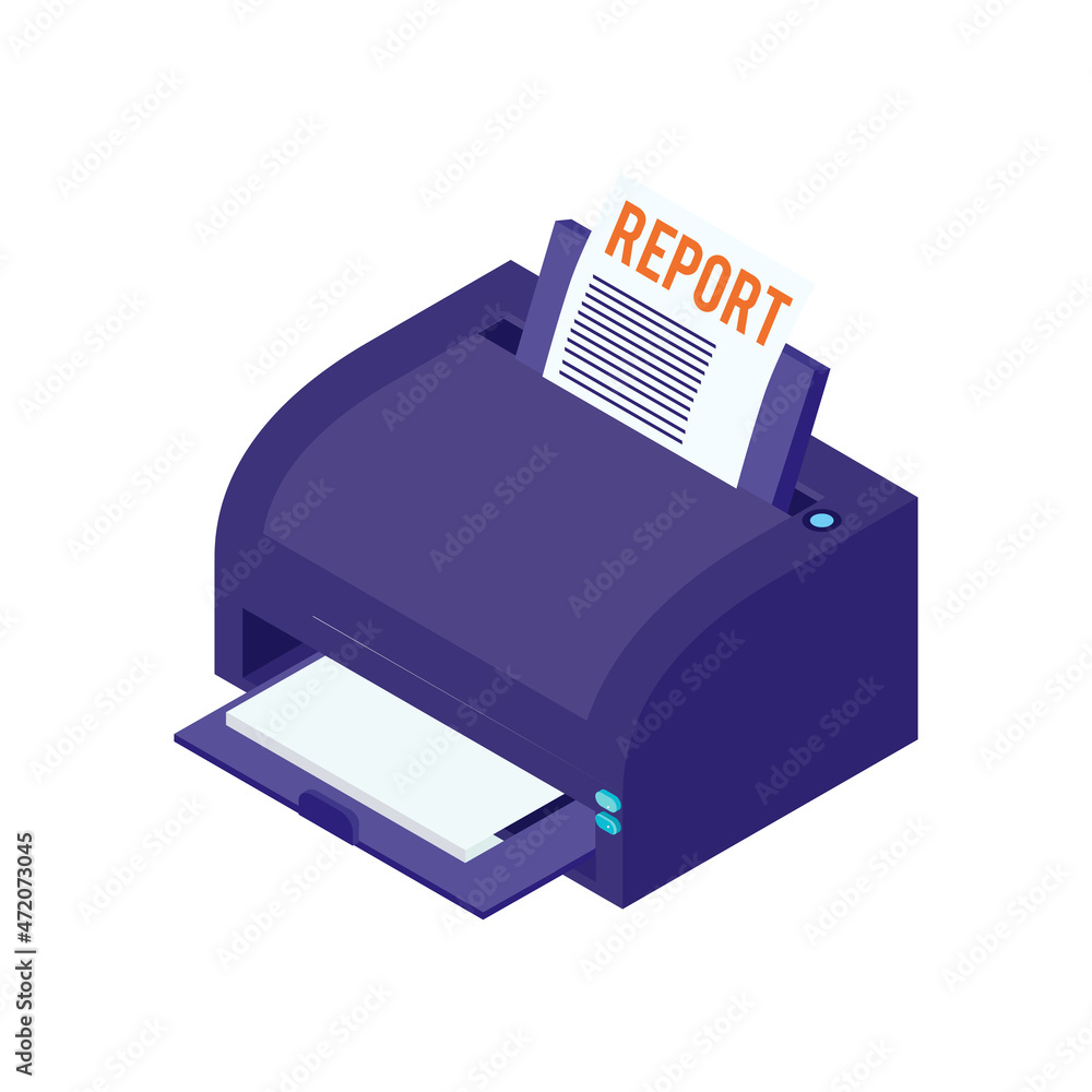 Sticker printing financial report composition