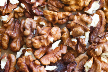 walnut on a white background