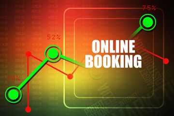 2d rendering online booking concept
