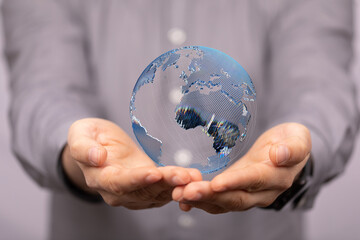 technology global digital earth futuristic background