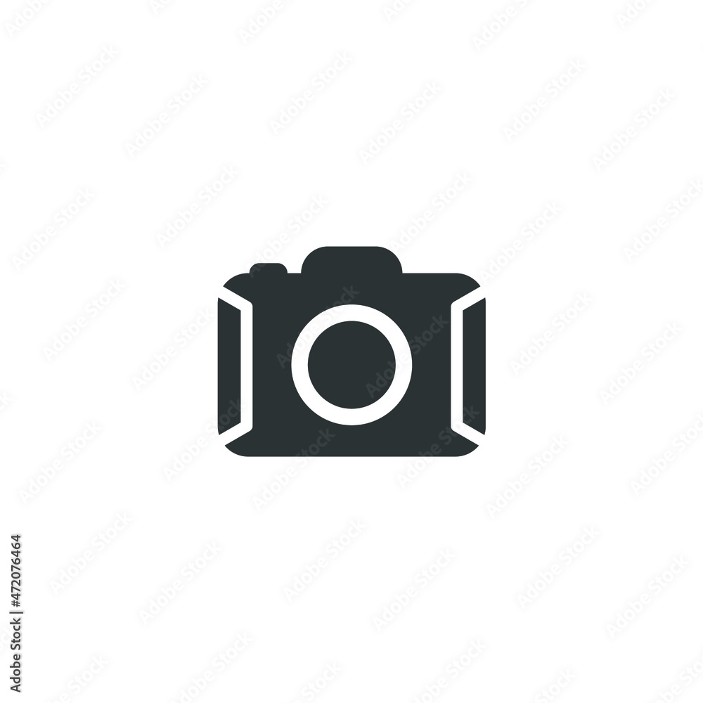 Aufkleber vector sign of the camera symbol is isolated on a white background. camera icon color editable.