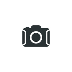 Vector sign of the camera symbol is isolated on a white background. camera icon color editable.
