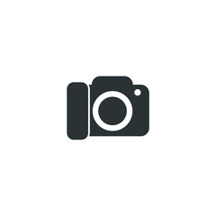 Vector sign of the camera symbol is isolated on a white background. camera icon color editable.