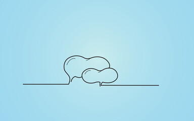 Speech bubbles isolated on blue background. For web site chat, mobile app and social media. Creative art, modern drawing concept, vector illustration