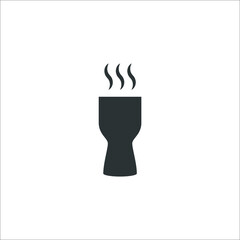 Vector sign of the cup of coffee symbol is isolated on a white background. cup of coffee icon color editable.