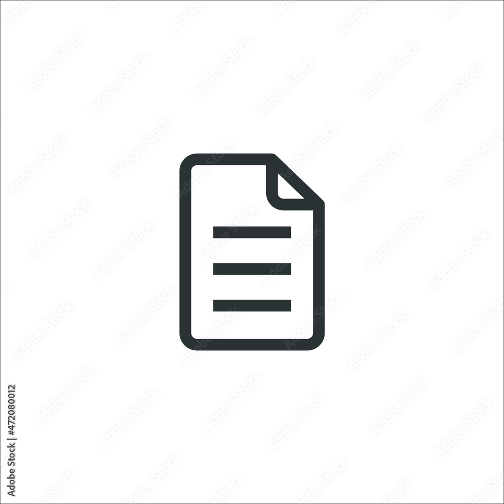 Aufkleber vector sign of the document symbol is isolated on a white background. document icon color editable.