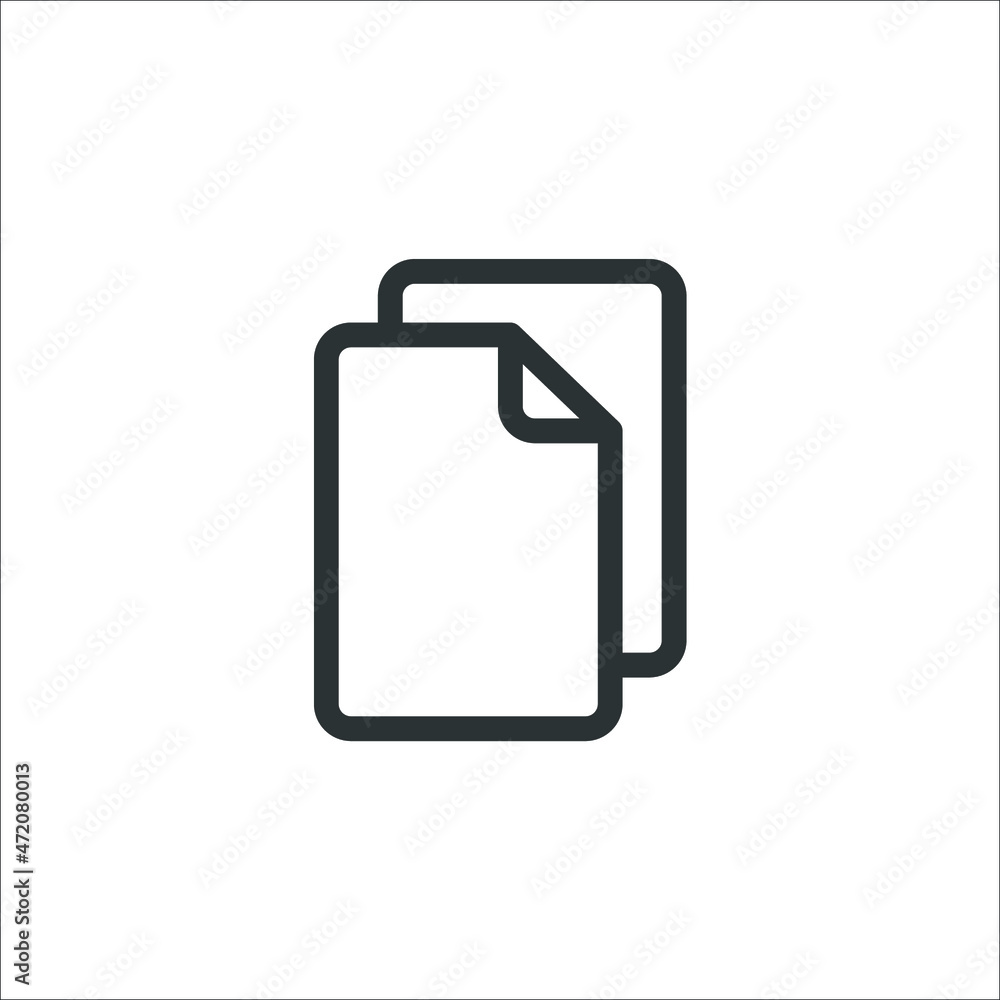 Poster vector sign of the document symbol is isolated on a white background. document icon color editable.