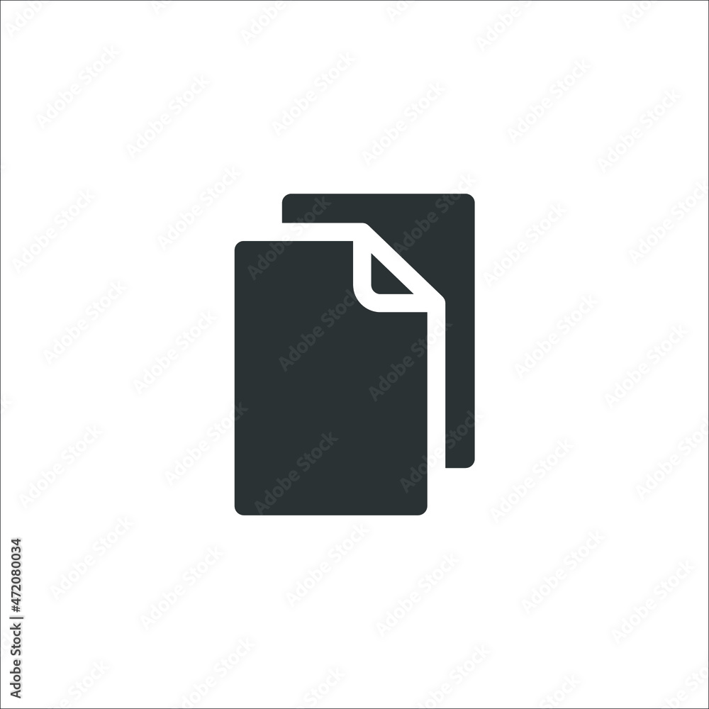 Aufkleber vector sign of the document symbol is isolated on a white background. document icon color editable.