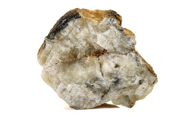 Macro stone Hemimorphite mineral on white background