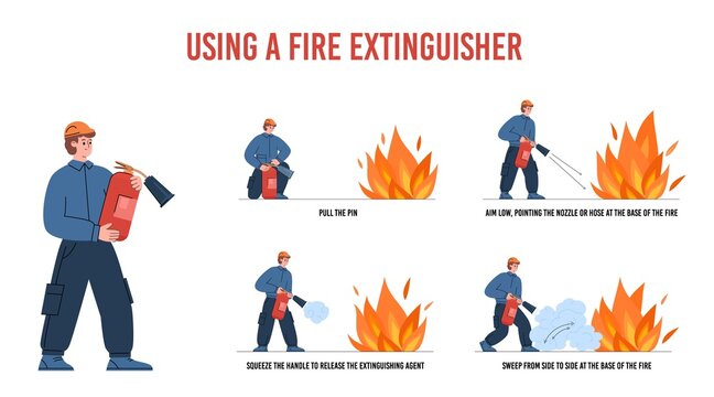 Cartoon Fire Extinguisher, Add On Yard Decor