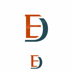 ED E D Letter logo design