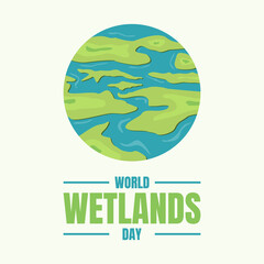 World Wetland Day vector background design