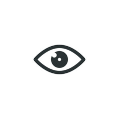 Vector sign of the eye symbol is isolated on a white background. eye icon color editable.