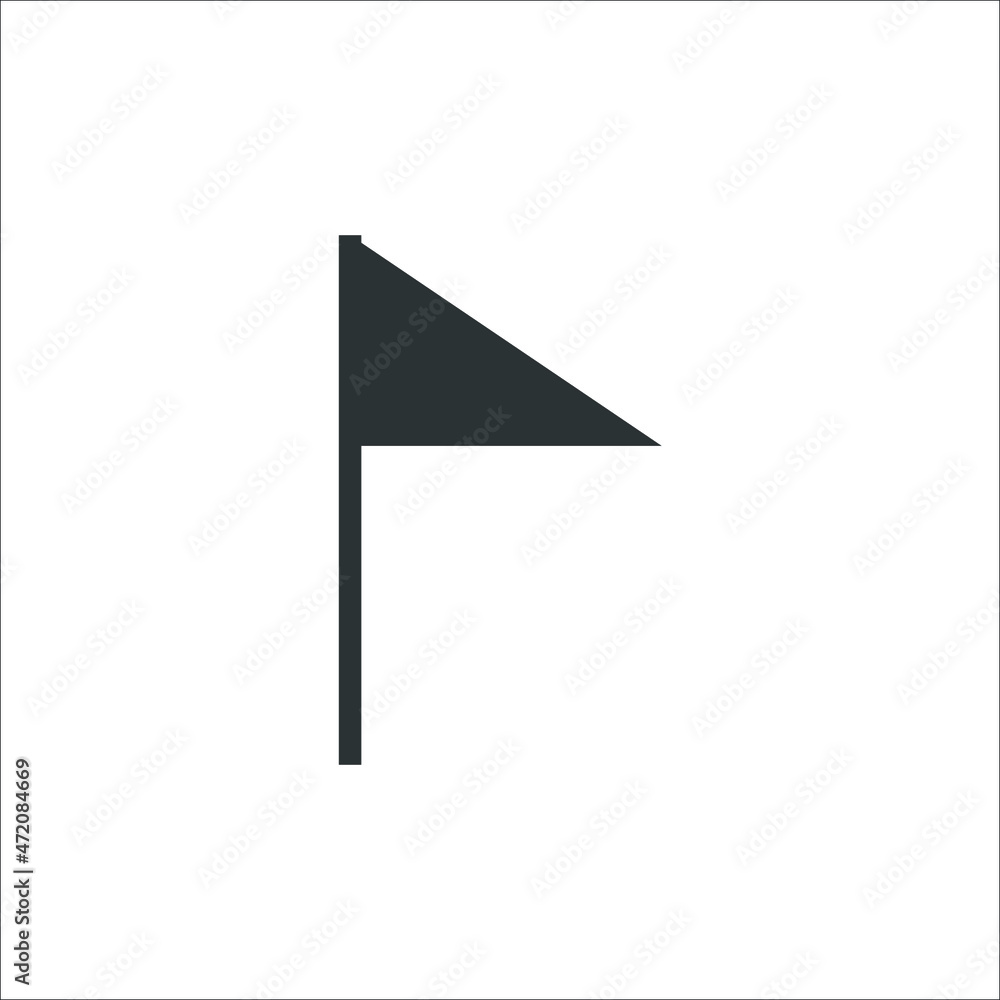 Poster vector sign of the flag symbol is isolated on a white background. flag icon color editable.