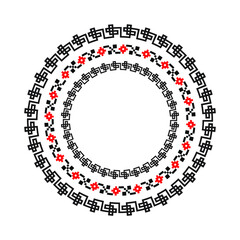 Traditional folk round frame
