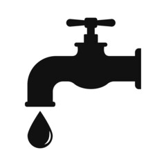 Drip water on faucet icon vector illustration