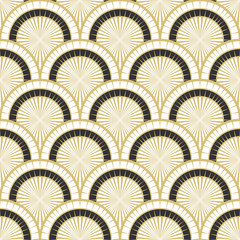 Abstract seamless pattern in Art Deco style. - 472086091