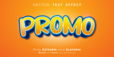 Editable text effect - Promo text 3d style concept