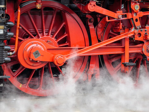 Steam locomotive of the Veluwsche Stoomtrein Maatschappij. The VSM runs steam locomotives between Dieren and Apeldoorn in the Dutch province of Gelderland